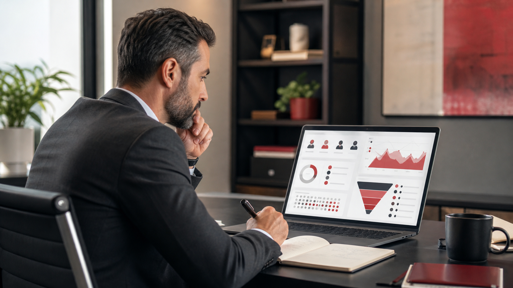 Sales manager using AI insights to prepare better coaching conversations