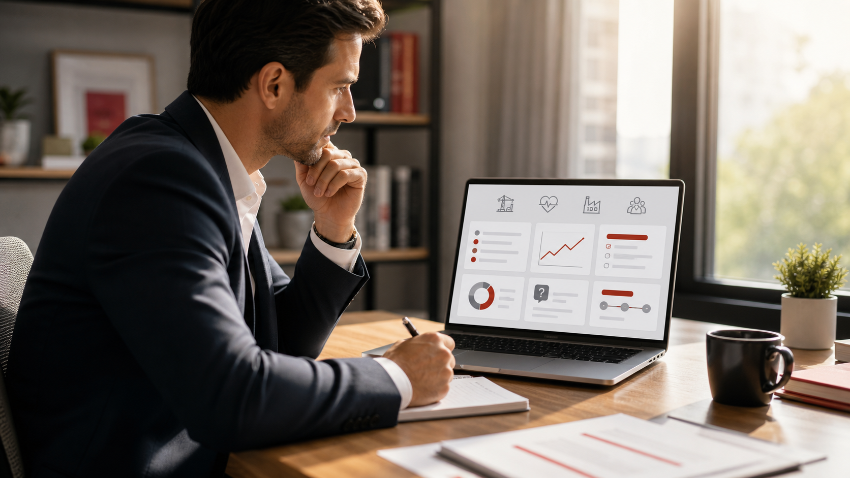 B2B sales rep using AI to prepare for a meeting in an unfamiliar industry