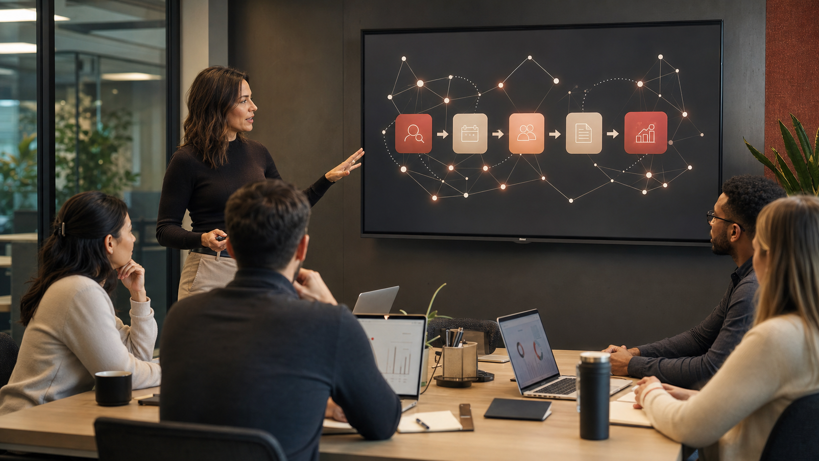 B2B sales team learning how to use AI inside a modern sales process