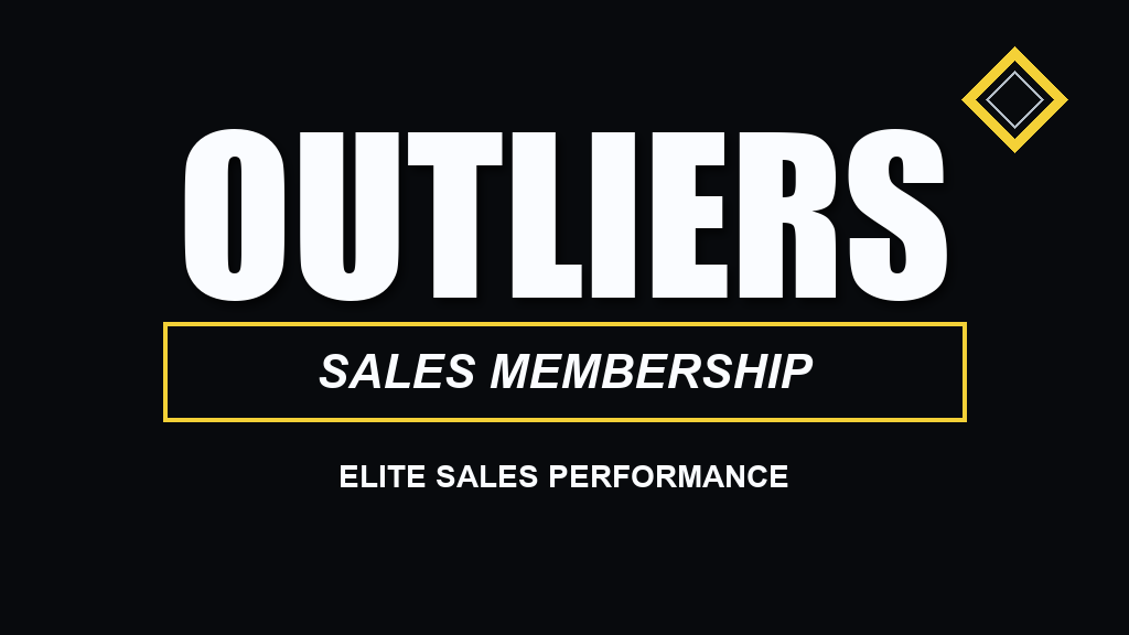 Outliers Sales Membership logo with Elite Sales Performance