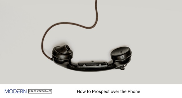 How to Prospect over the Phone cover
