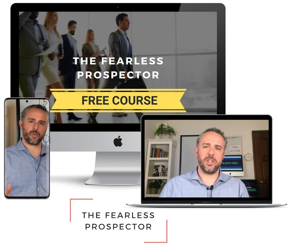 The Fearless Prospector free course preview on desktop and mobile devices