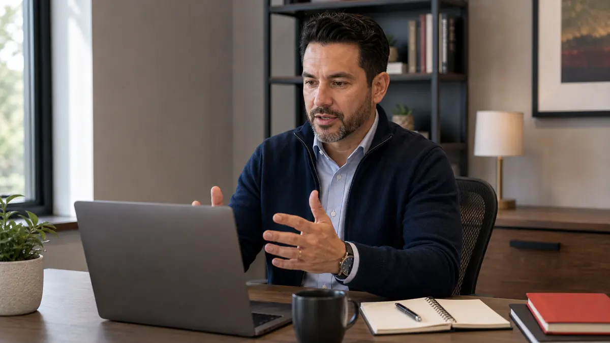 Individual sales professional participating in ongoing coaching